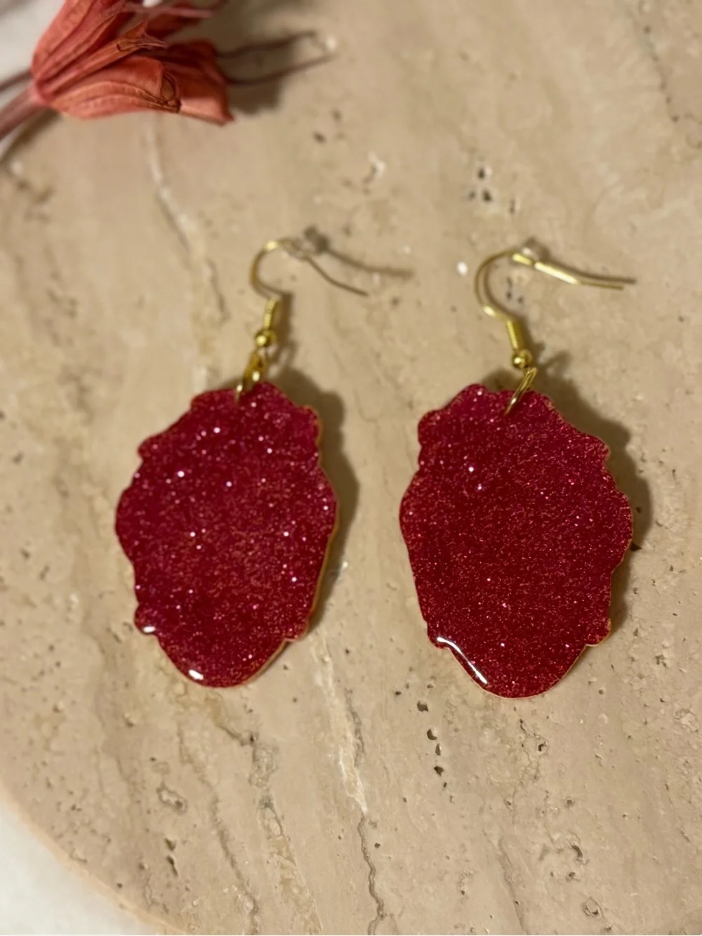 Handmade Frida Kahlo Inspired Resin Statement Earrings